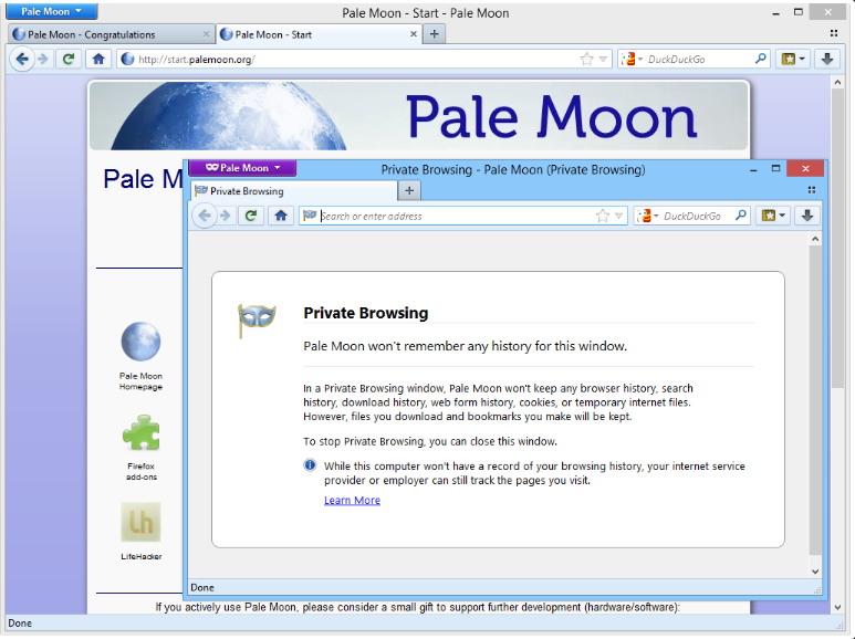 pale moon for windows xp old versions