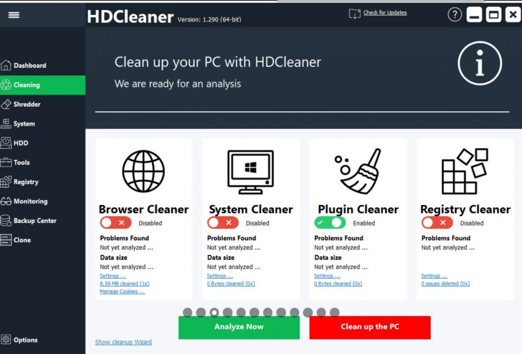 HDCleaner 2.054 download the new version for windows