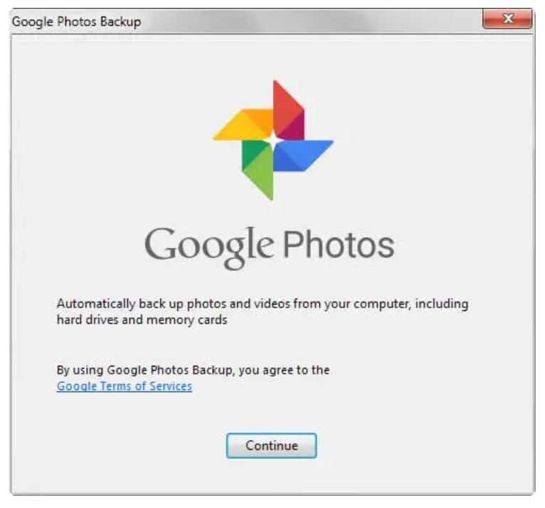 Google Photos Desktop Uploader for Windows