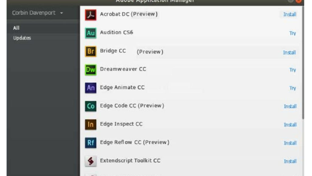 adobe application manager