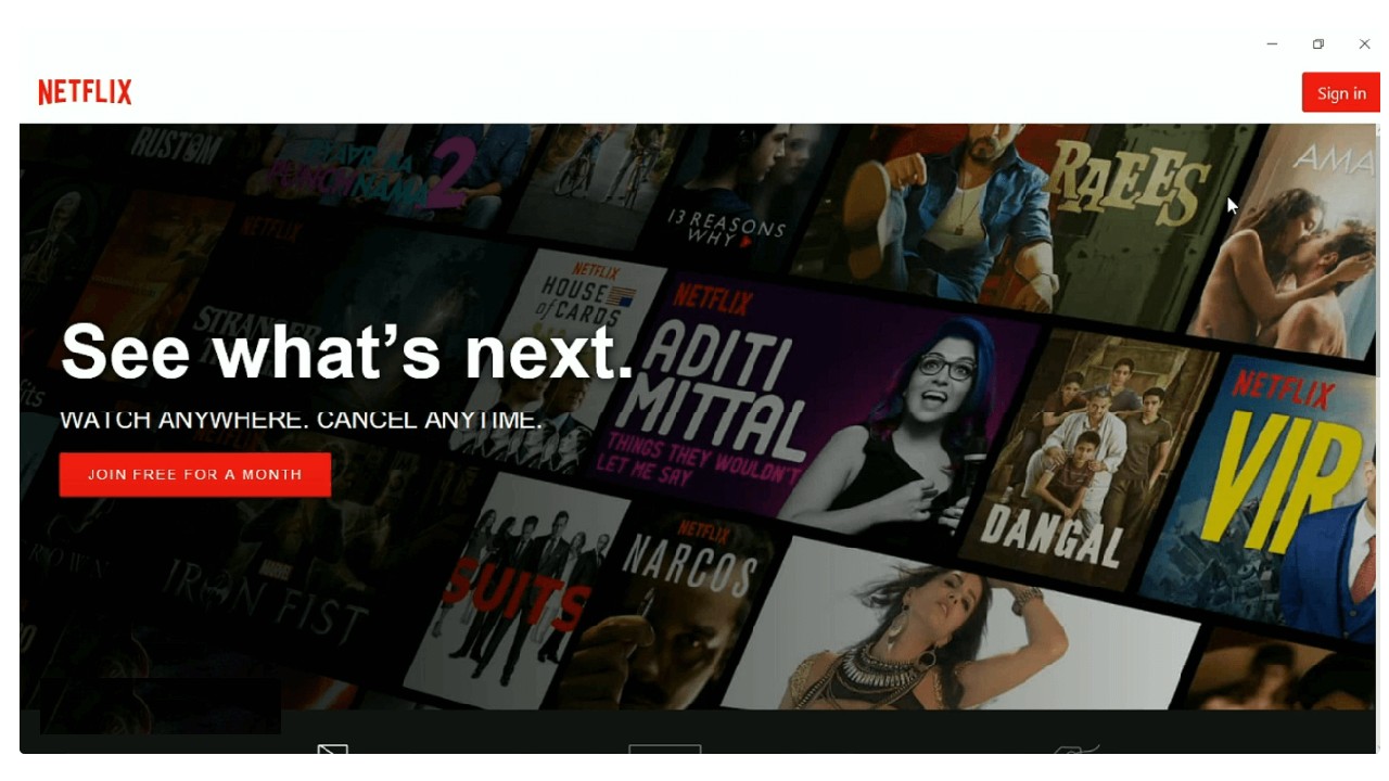 Netflix Desktop for Windows