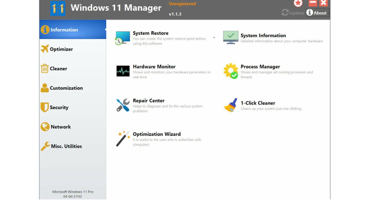 Windows 11 Manager for Windows